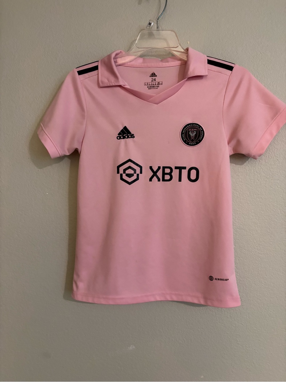Authentic Adidas Kids Inter Miami Jersey sz 24